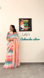 Aakansha Silver saree