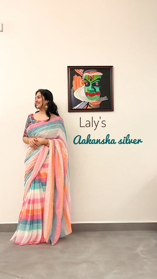 Aakansha Silver saree
