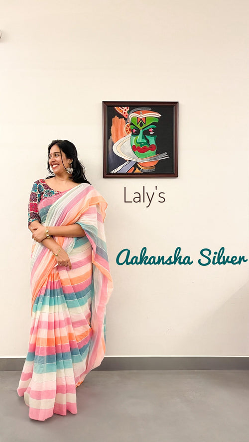 Aakansha Silver saree - Image 2