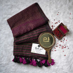 Sriya violet and black saree - Image 2