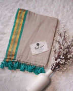 Sritha - Rama Green Chikku and Classic Mud White saree