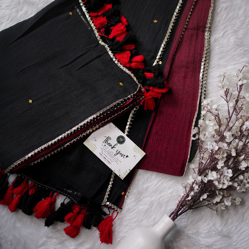 Red and Black saree
