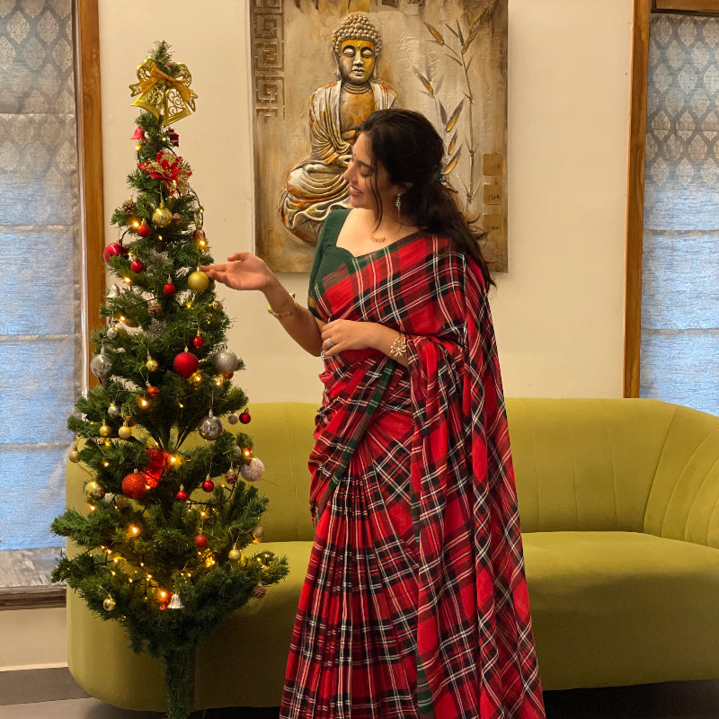 Merry Red saree