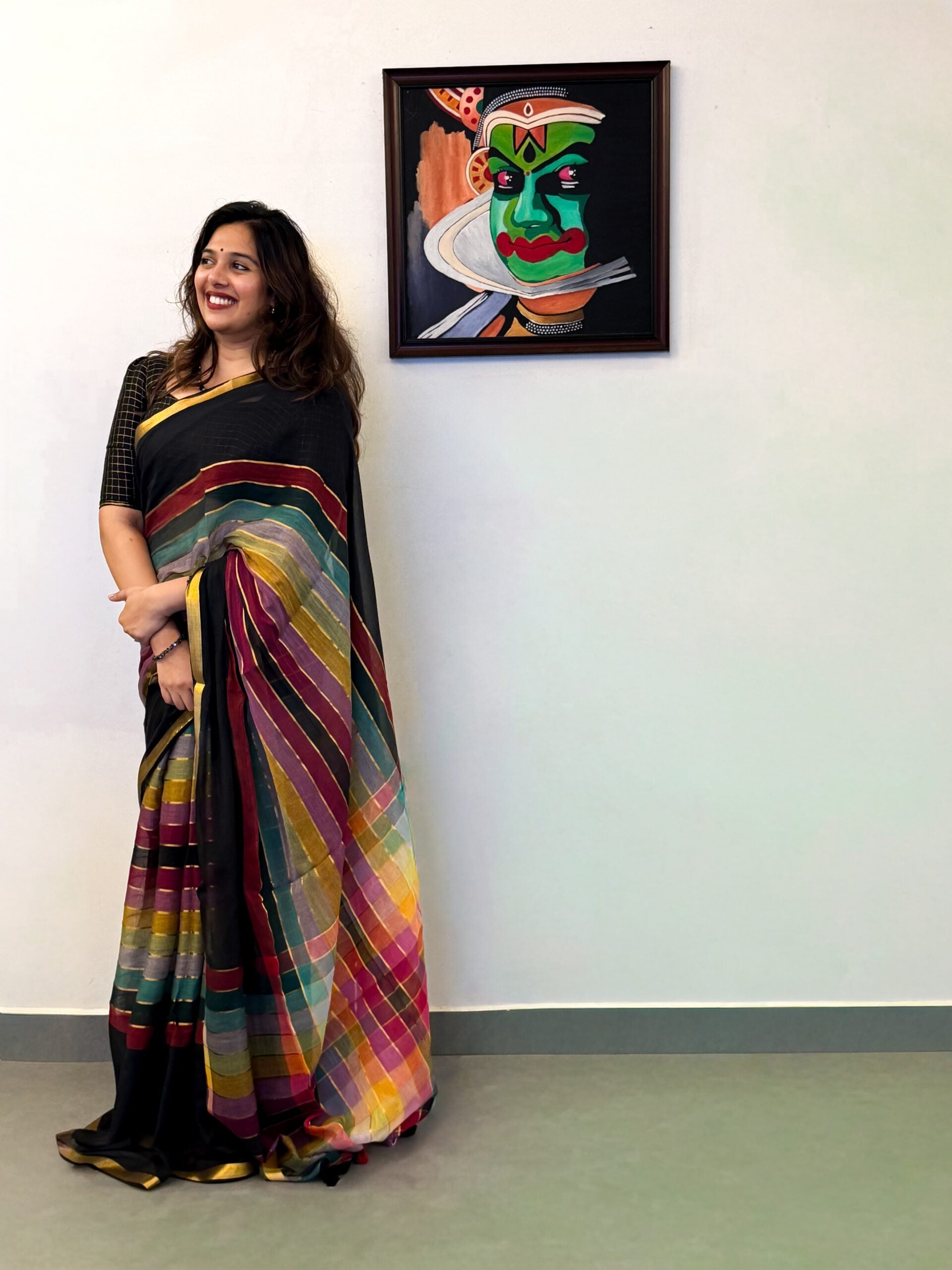 Delulu Black saree - Image 2